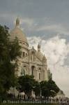 Situated on Mont Martre, the Basilica of Sacre Coeur (church) is a fine example of architecture dating from the late 1800's and early 1900's in Paris, France.