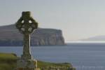A Celtic Cross in Trumpan marks the coast of the Isle of Skye, an Island which is part of the Hebrides group of Islands in Scotland, UK.