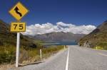 Photo Road Sign Lake Hawea New Zealand