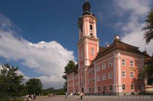 The immaculate Birnau Church on the shores of Lake Constance is a fine example of baroque architecture in Germany, Europe.