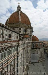 The dome is an impressive example of early architecture in the Italian town of Florence, Italy.