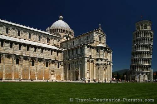 Cathedral And Leaning Tower Of Pisa Tuscany Italy