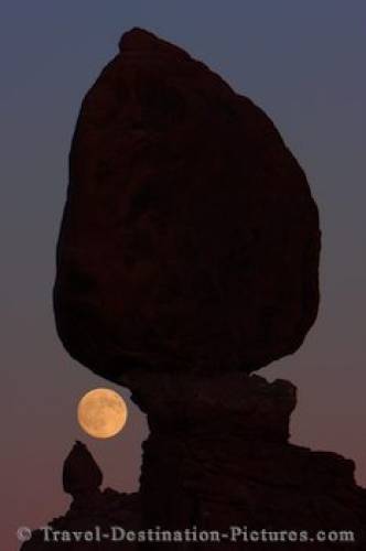 Silhouetted Balanced Rock Dusk Photo